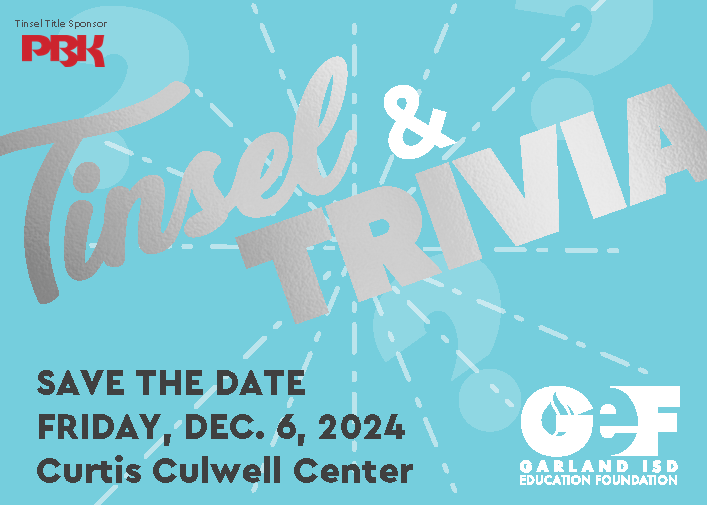 Tinsel and Trivia save the date