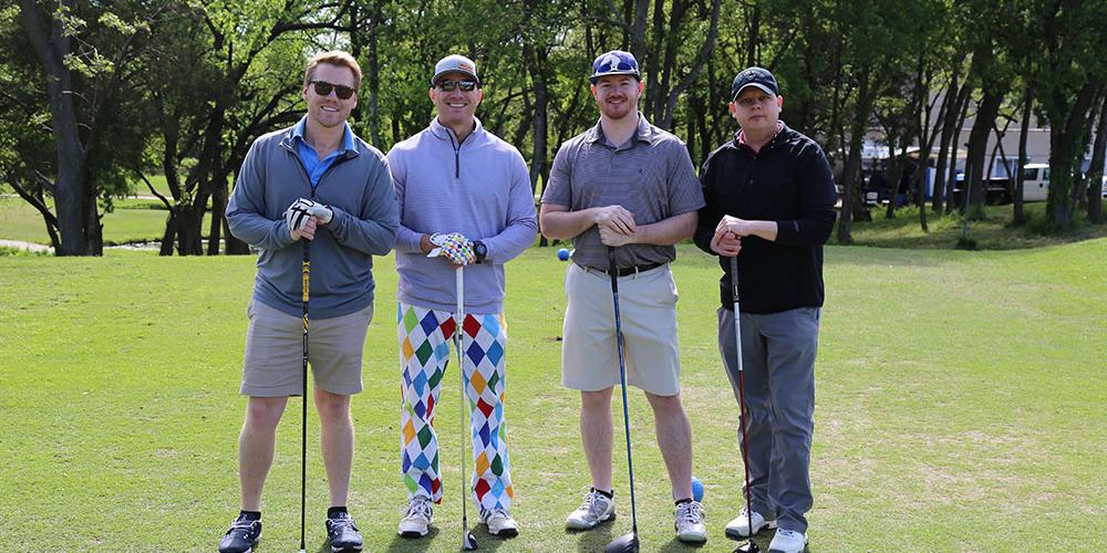 Golfers playing golf