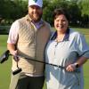Lisa Cox and winner of golf putting contest